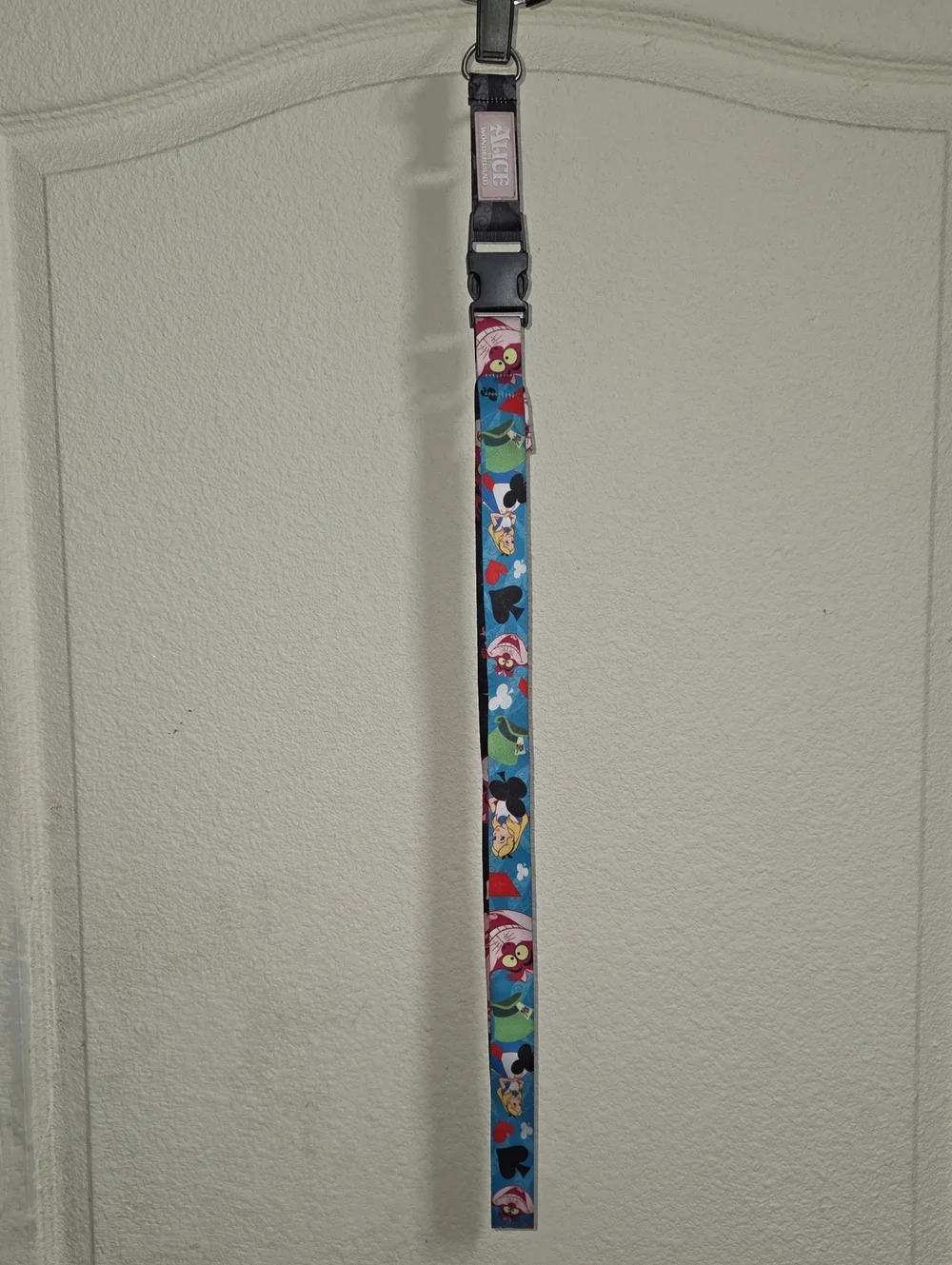 Disney Blue Character Lanyard with Multicolor Cartoon Prints